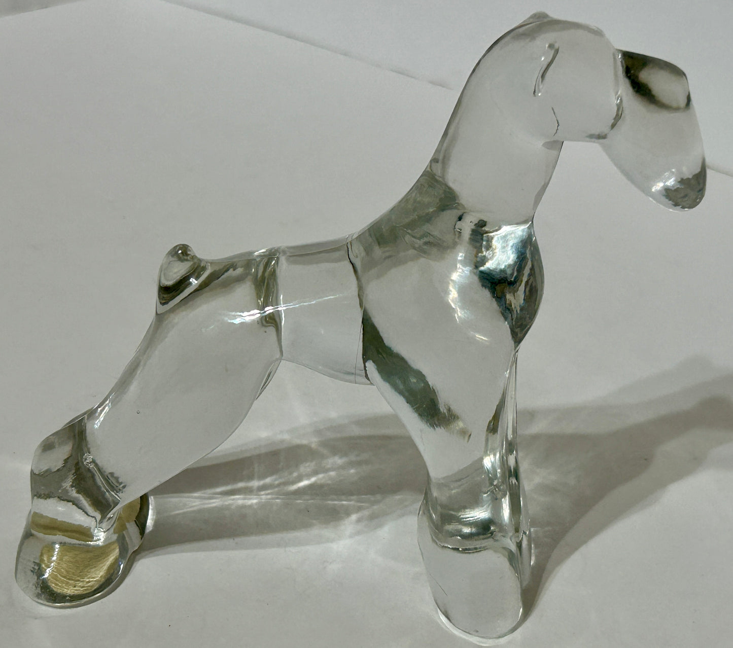 HEISEY GLASS AIREDALE TERRIER DOG
