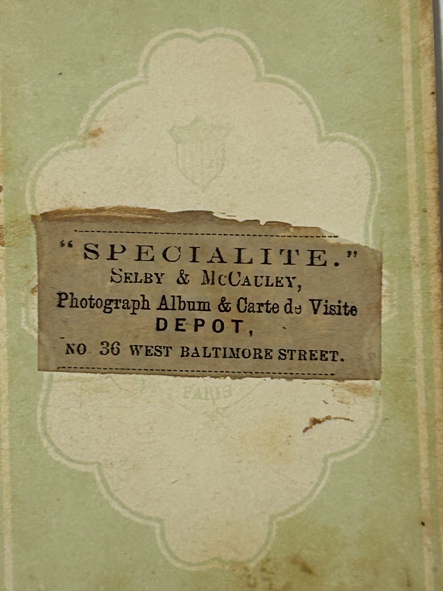 ABRAHAM LINCOLN ANTIQUE 1800'S PHOTOGRAPH CDV SIZE