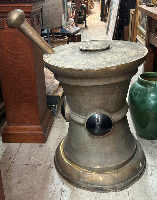 ANTIQUE DRUGGIST MOTAR AND PESTLE TRADE SIGN