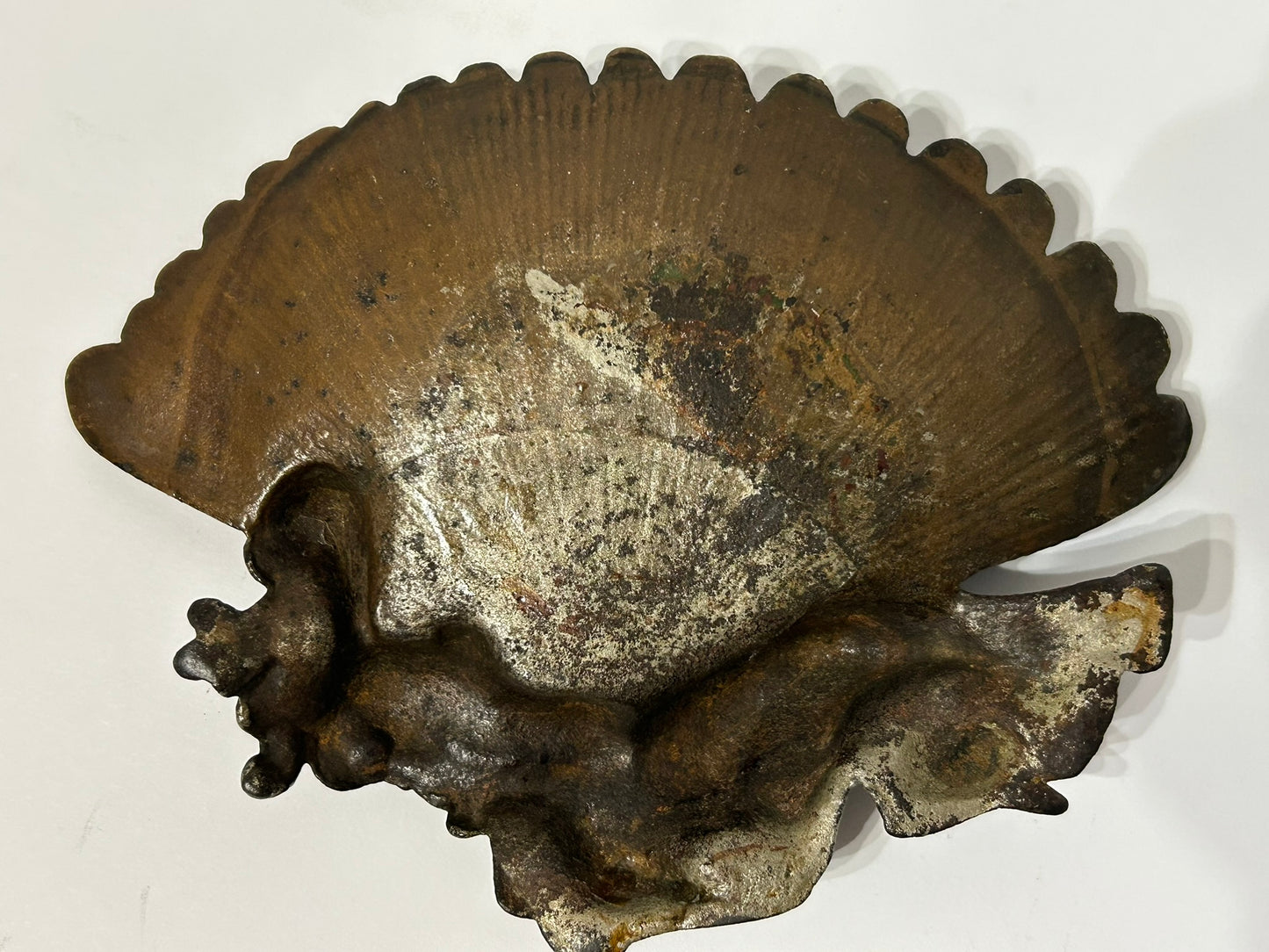 IRON FIGURAL WOMAN ADVERTISING ANTIQUE TRAY A. TRESTER CLOTHING