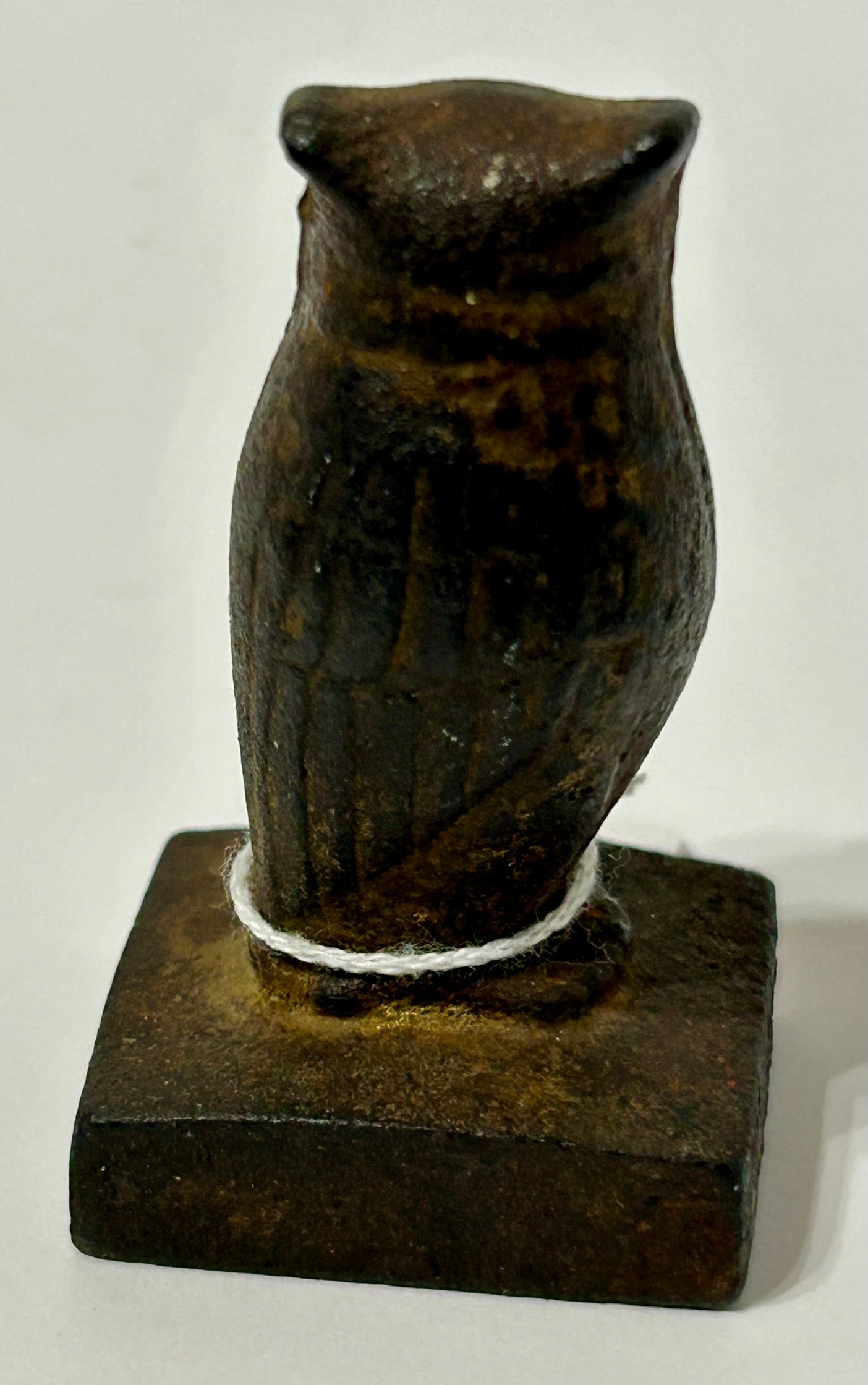 HOOSIER CAST IRON ADVERTISING OWL PAPERWEIGHT