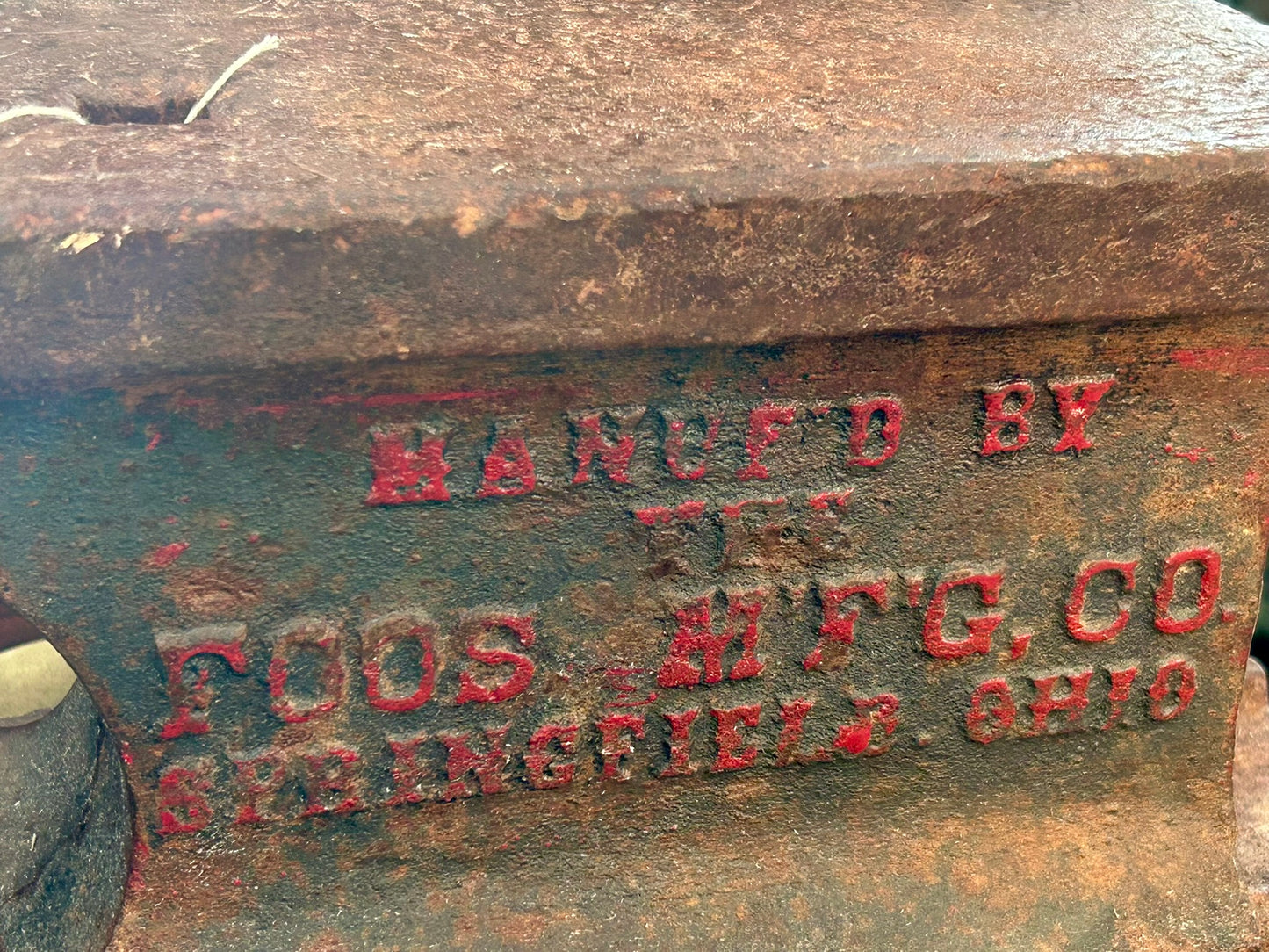 "SCIENTIFIC" ANVIL BY FOOS MFG. CO.