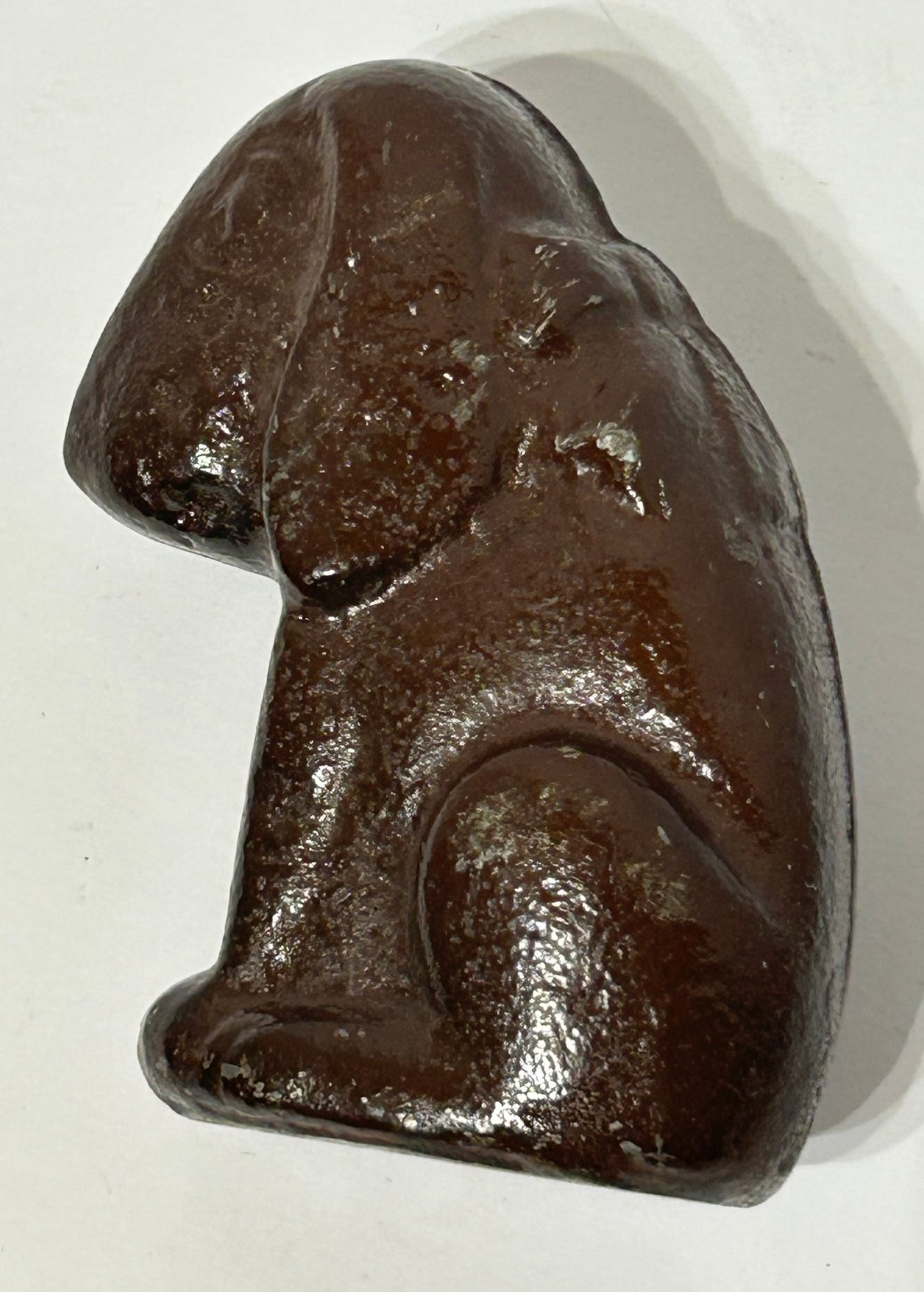 CAST IRON DOG ADVERTISING PAPERWEIGHT FOR PLYMOUTH FOUNDRY