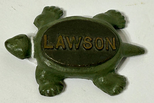LAWSON STOVES FIGURAL TURTLE CAST IRON PAPERWEIGHT