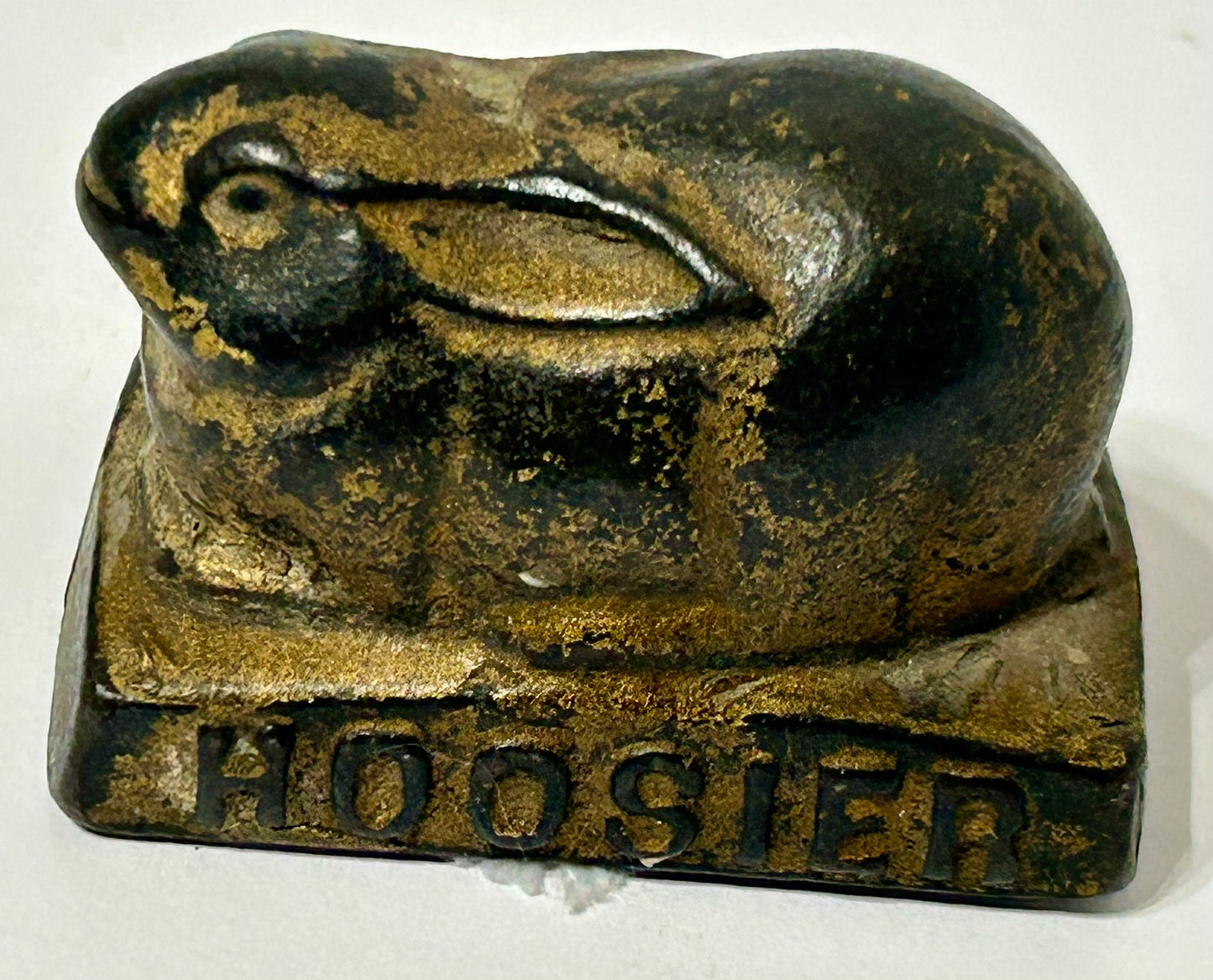 HOOSIER IRON RABBIT ADVERTISING PAPERWEIGHT