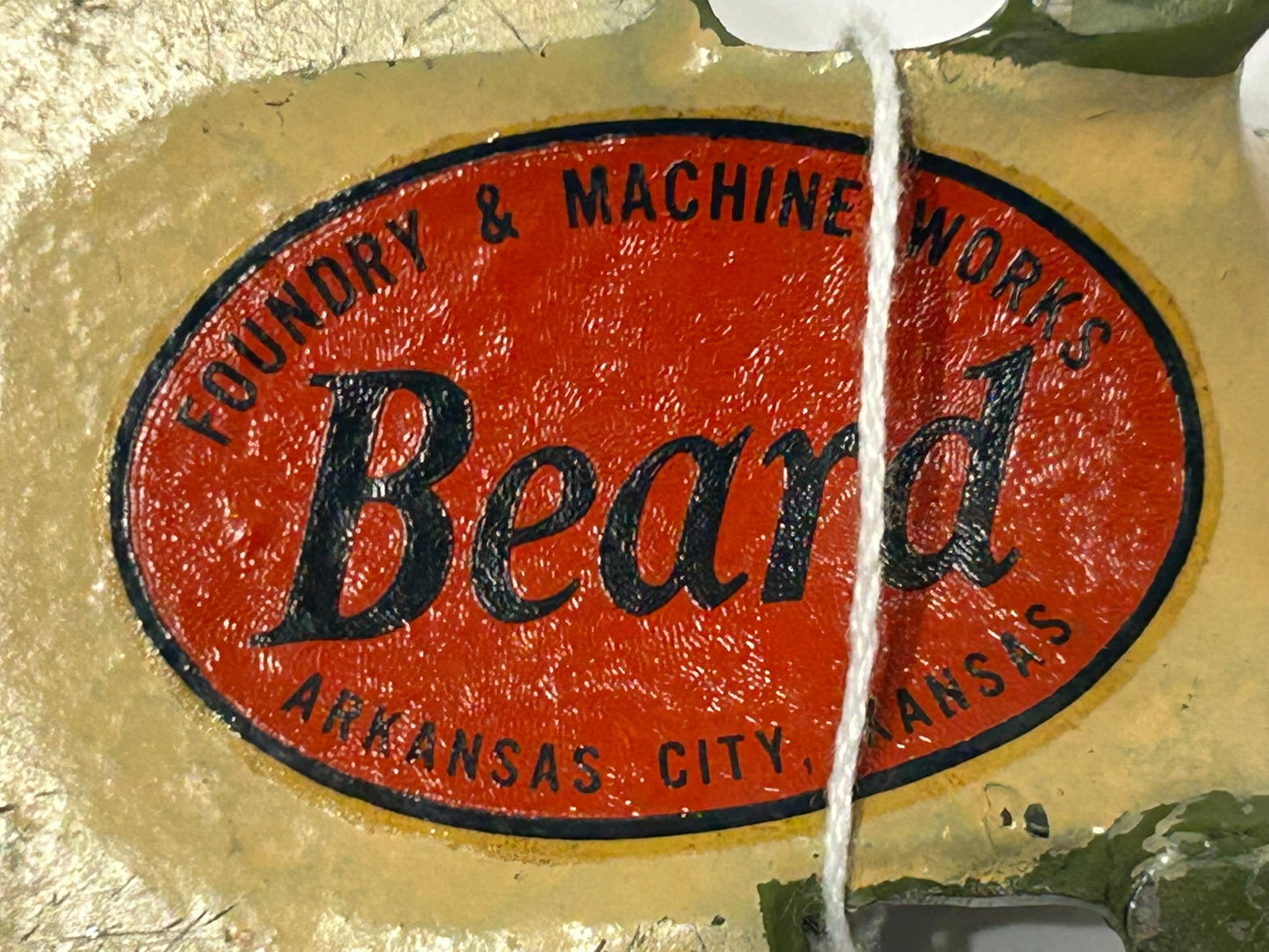 BEARD FOUNDRY CAST IRON ADVERTISING FROG PAPERWEIGHT