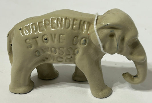 IRON ELEPHANT ADVERTISING PAPERWEIGHT FOR INDEPENDENT UNDERFEED STOVES