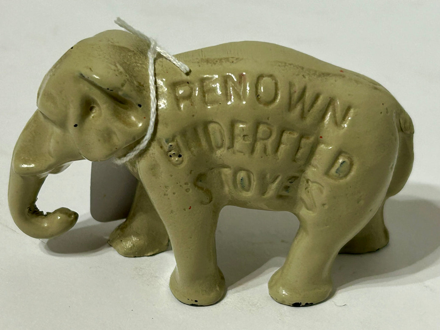 IRON ELEPHANT ADVERTISING PAPERWEIGHT FOR INDEPENDENT UNDERFEED STOVES