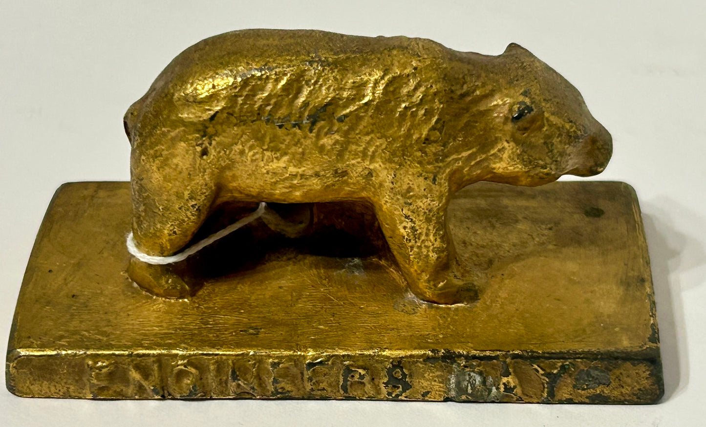 FIGURAL BEAR PAPERWEIGHT ADVERTISING COLLEGE OF MINING ENGINEERS DAY