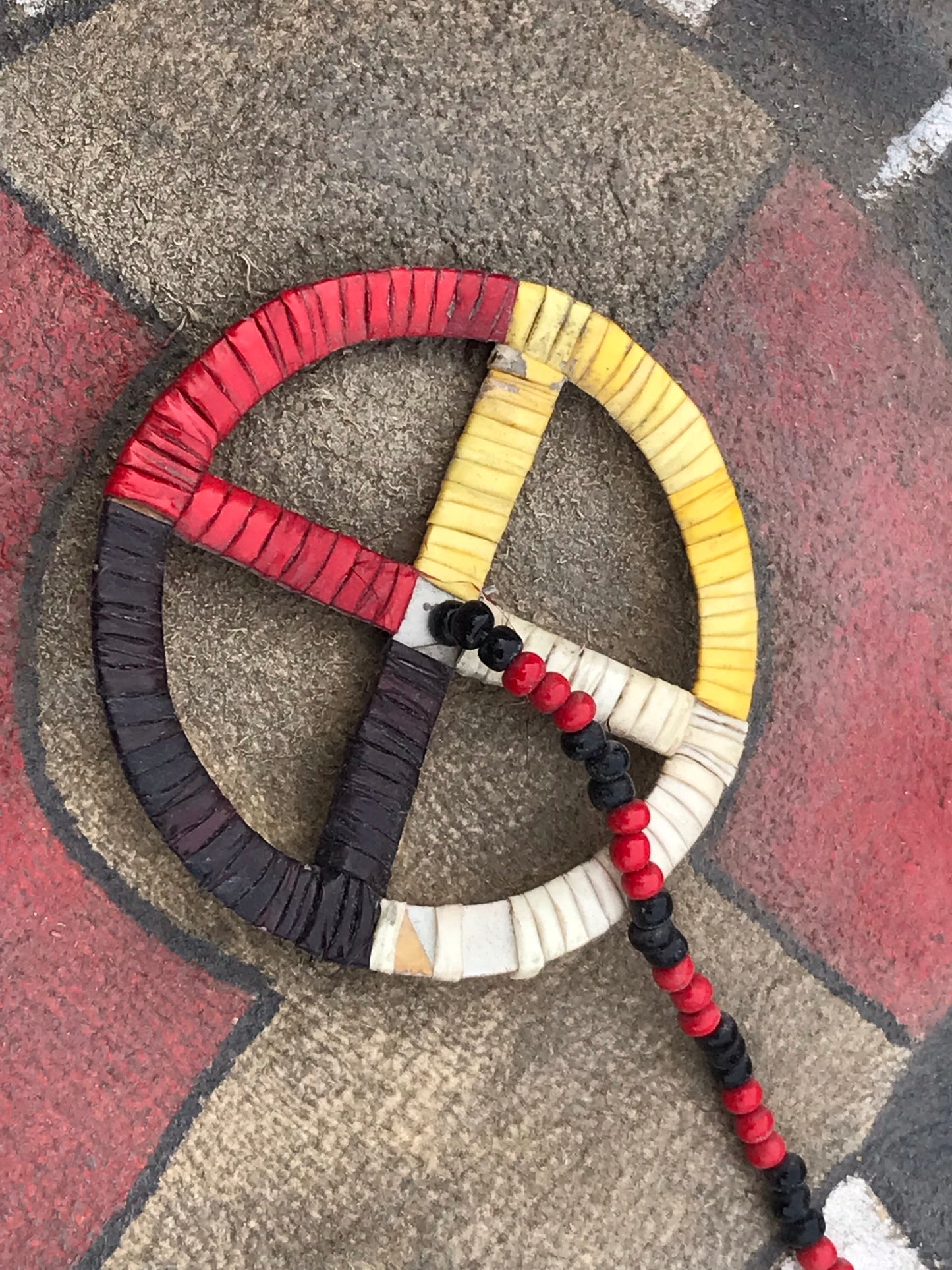 NATIVE AMERICAN PAINTED BUFFALO HIDE