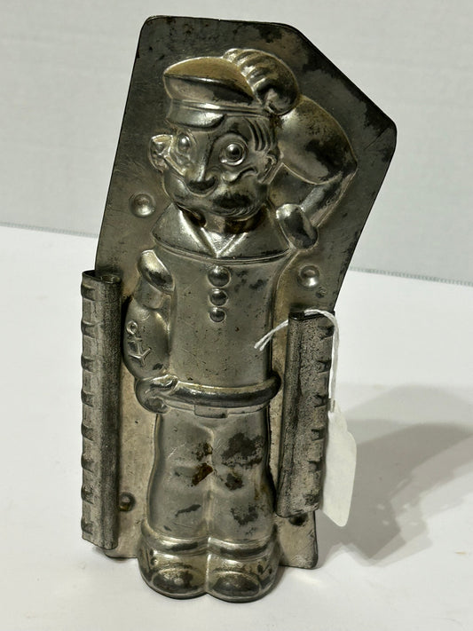 POPEYE CHOCOLATE TIN MOLD FROM 1930'S