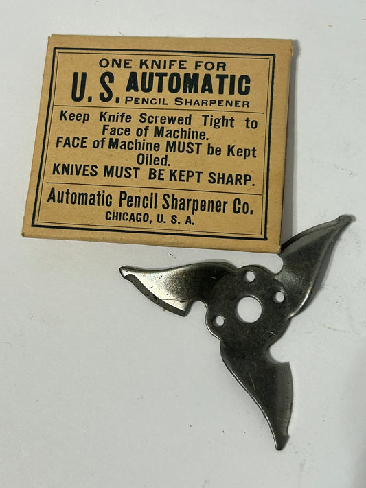 U. S. AUTOMATIC PENCIL SHARPENER  BLADE IN ORIGINAL ENVELOPE