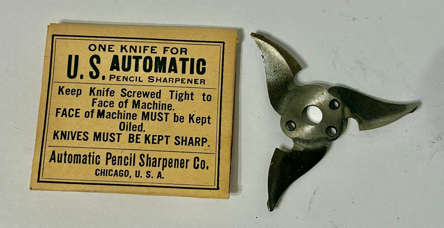 U. S. AUTOMATIC PENCIL SHARPENER BLADE IN ORIGINAL ENVELOPE