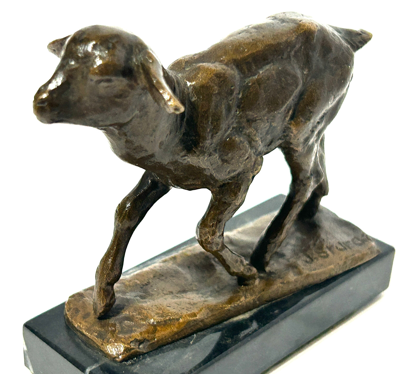 BRONZE LAMB BY JULIUS STARCKE