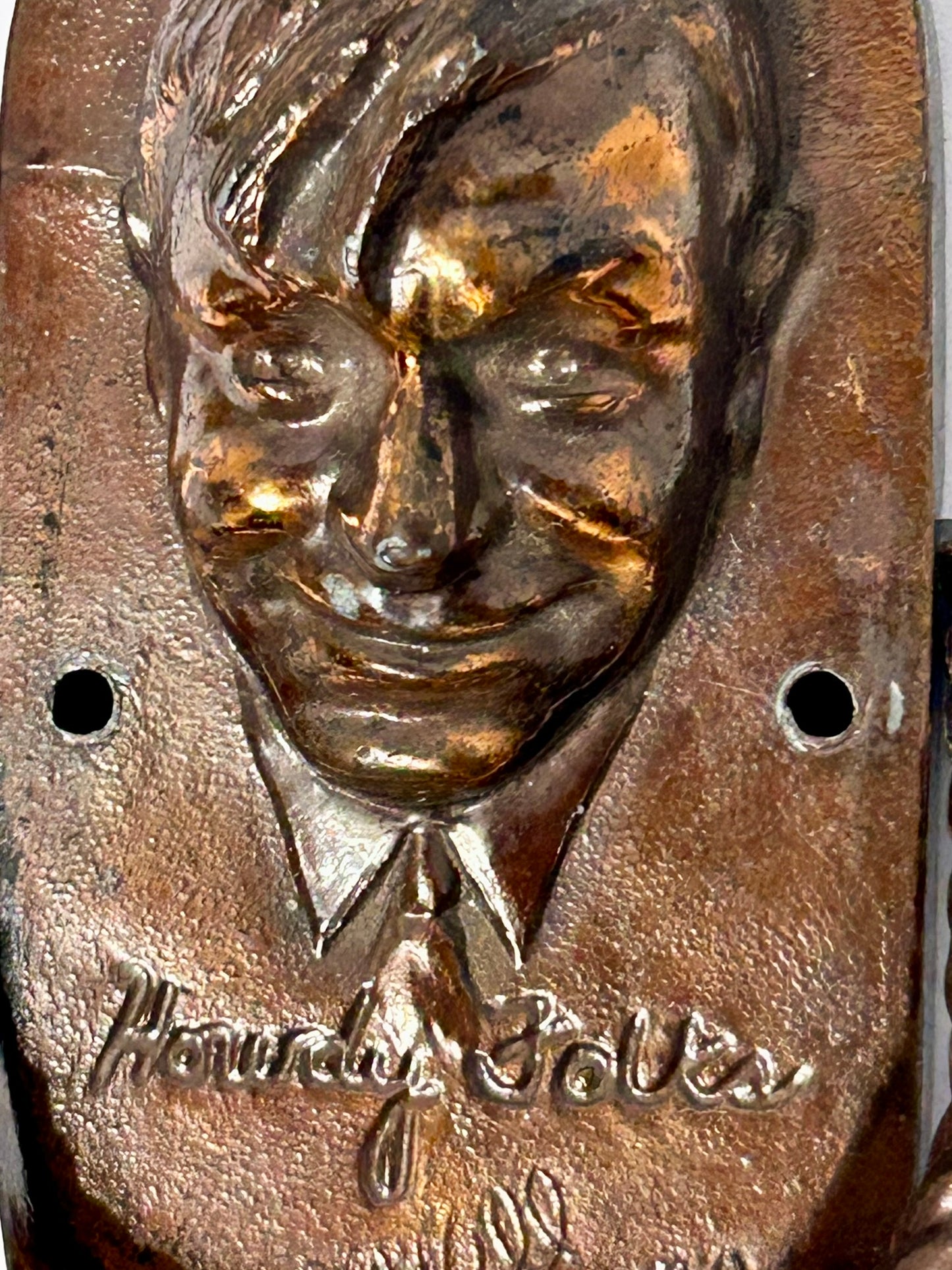 WILL ROGERS FIGURAL DOOR KNOCKER