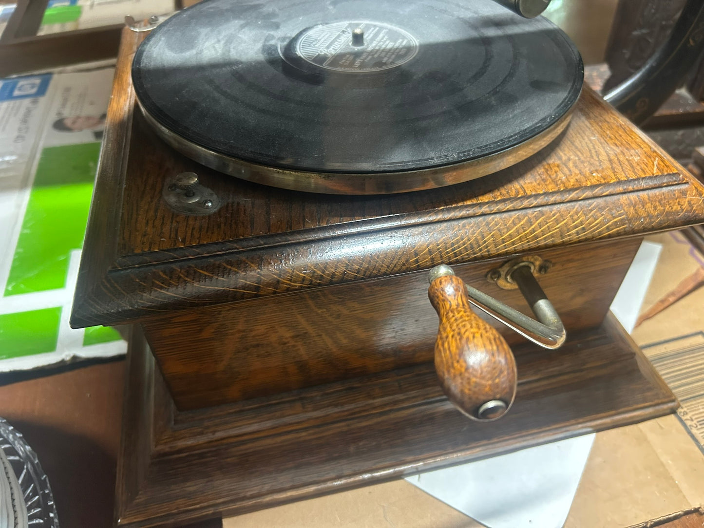 VICTOR II WOOD HORN DISC RECORD PLAYER