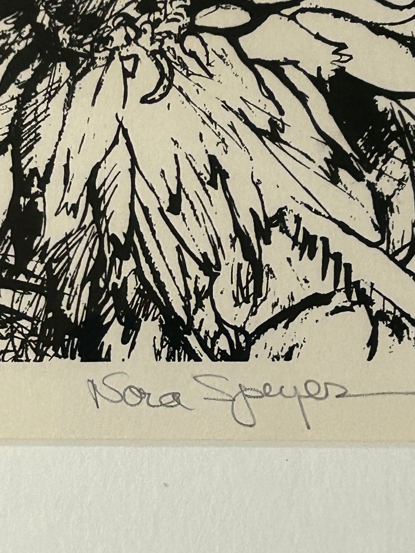 NORA SPEYER BORN 1923 NEW YORK FLORAL SIGNED PRINT