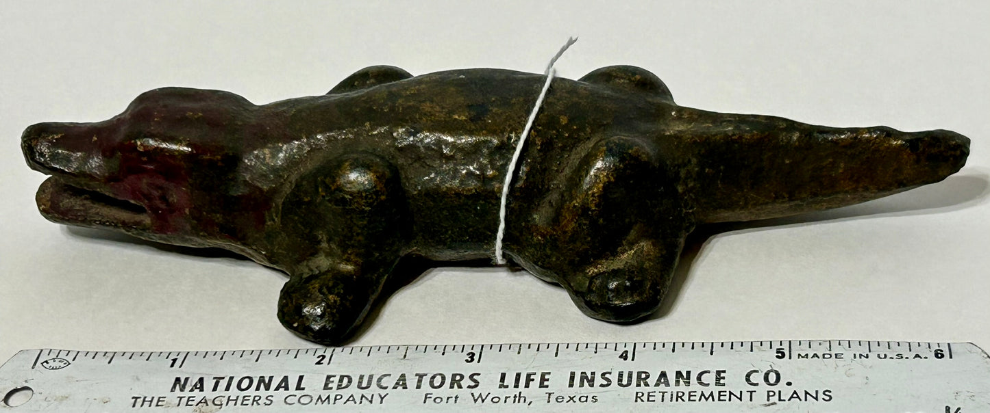 ALLIGATOR CAST IRON ANTIQUE FIGURE