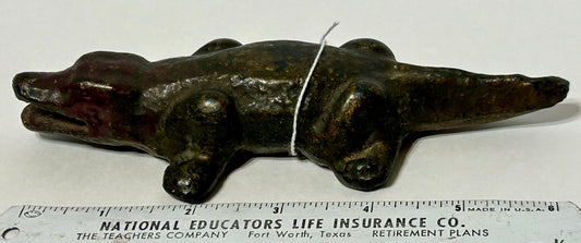 ALLIGATOR CAST IRON ANTIQUE FIGURE