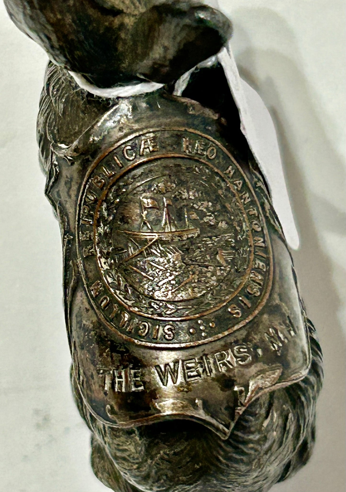 IRON RABBIT SOUVENIR PAPERWEIGHT FOR THE WEIRS, NEW HAMPSHIRE