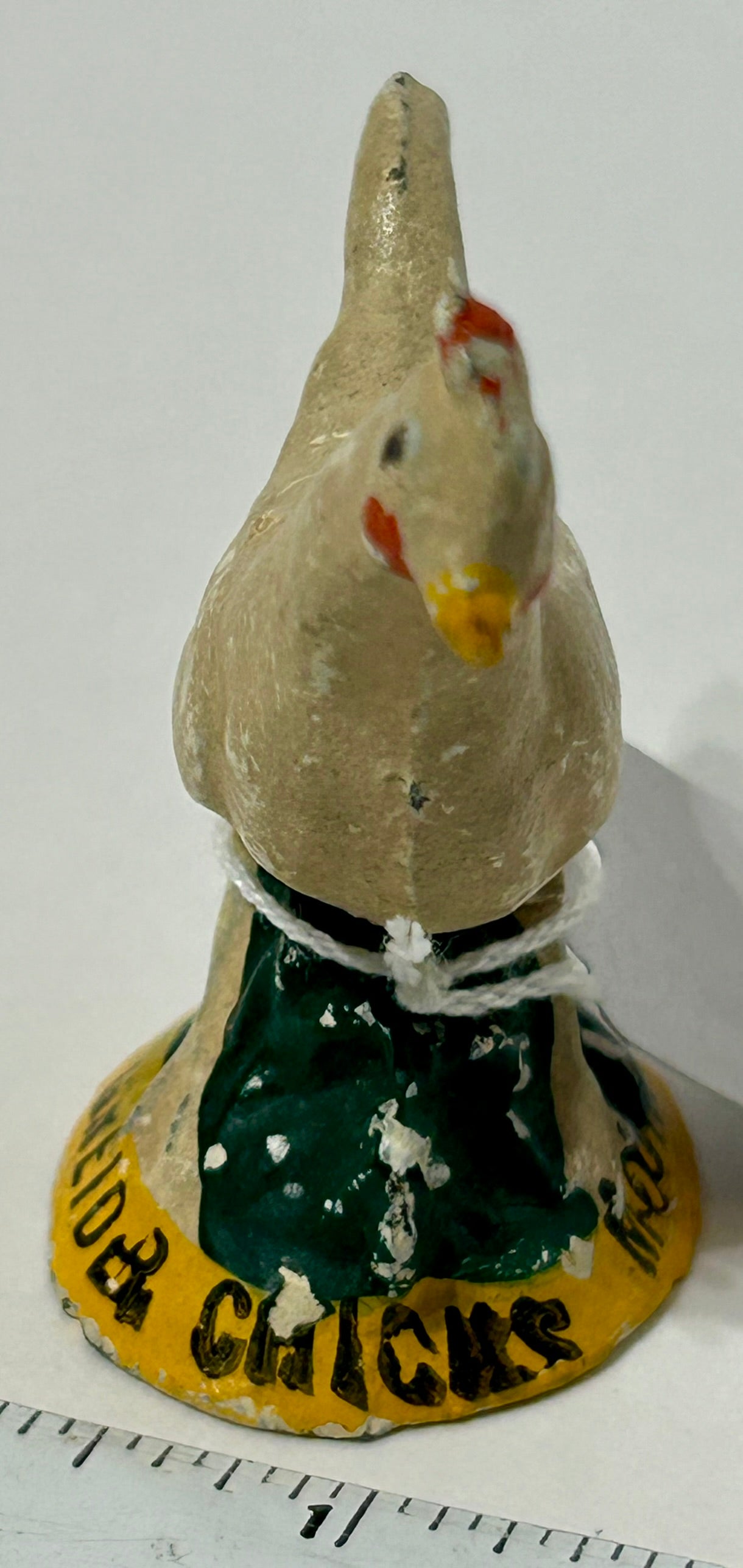 GREIDER CHICKS ADVERTISING CHICKEN IRON PAPERWEIGHT