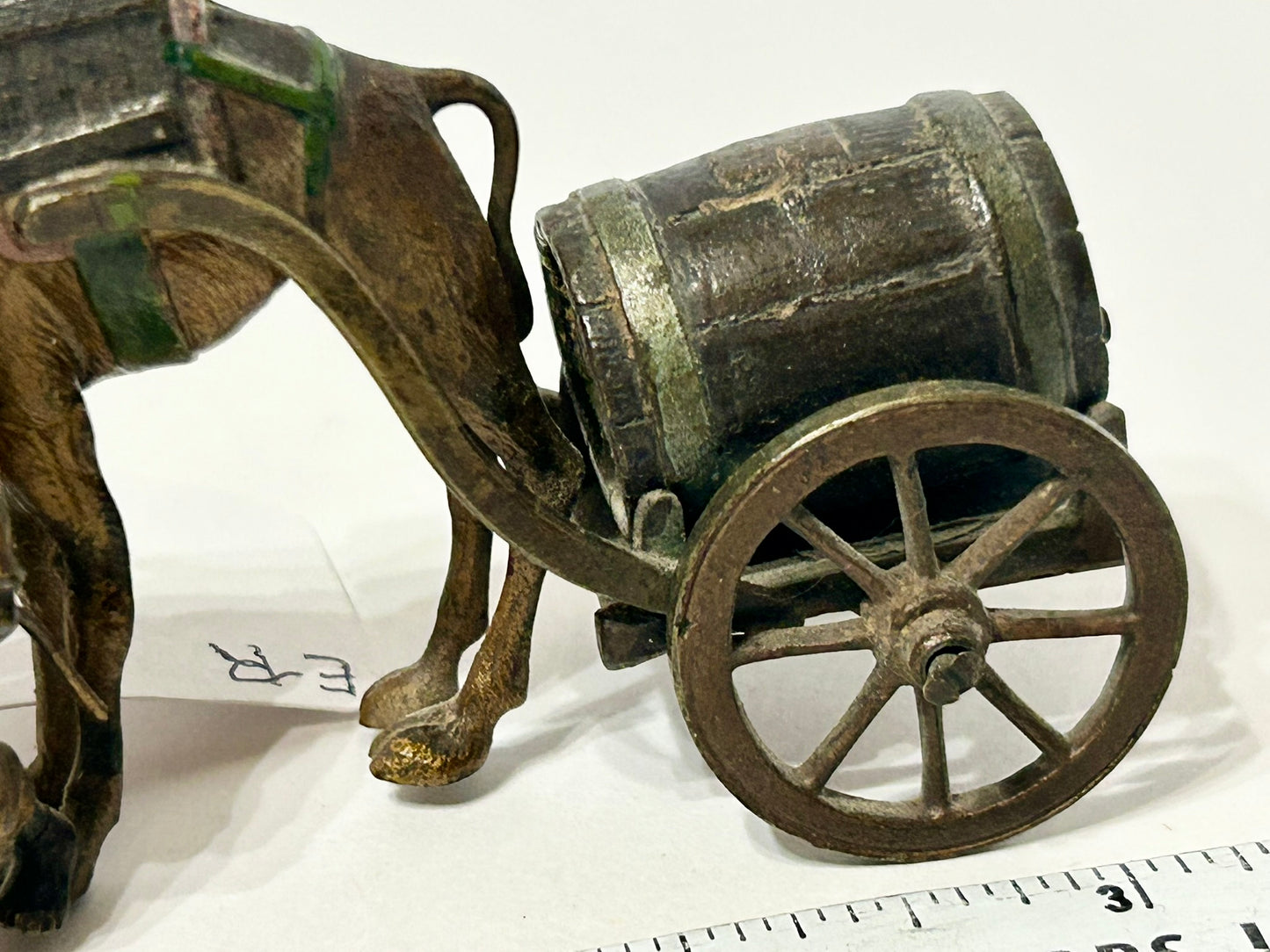 AUSTRIAN COLD PAINTED BRONZE OF ARAB WITH CAMEL PULLING CART