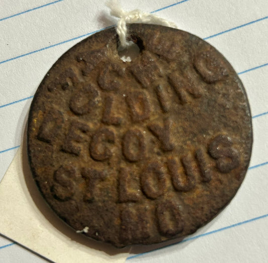 ACME FOLDING DECOY CO. ST. LOUIS MO. IRON DECOY WEIGHT