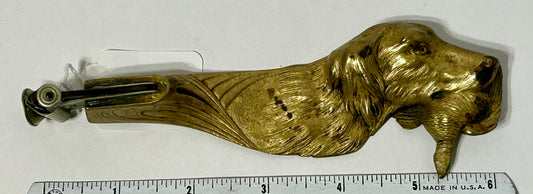 CIGAR NIPPER FIGURAL DOG WITH BIRD AUSTRIAN BRONZE