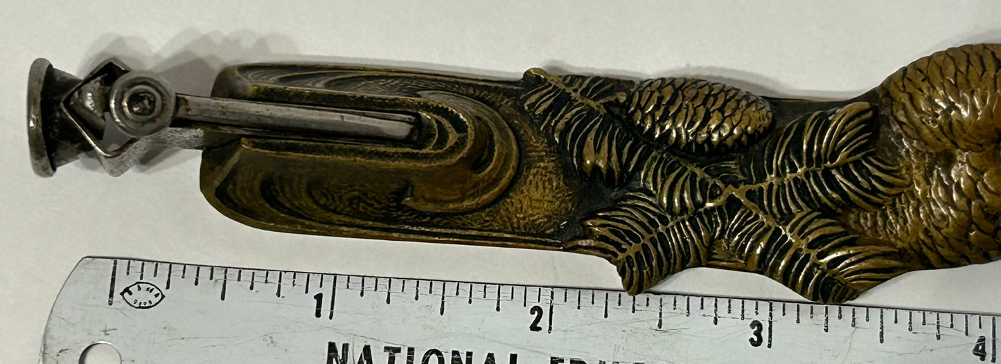 BRONZE FIGURAL BIRD CIGAR NIPPER
