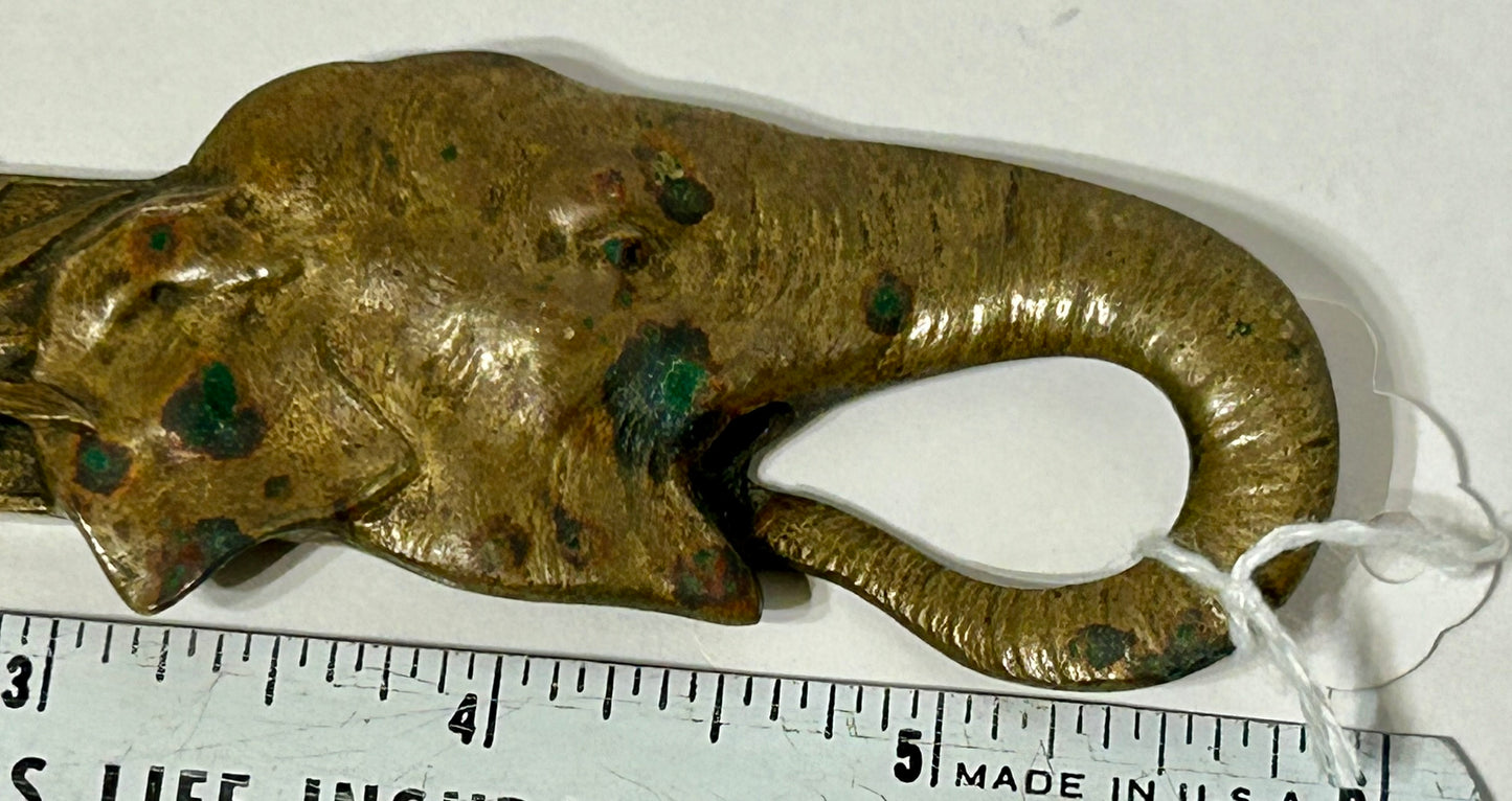 FIGURAL CIGAR NIPPER OF BRONZE ELEPHANT
