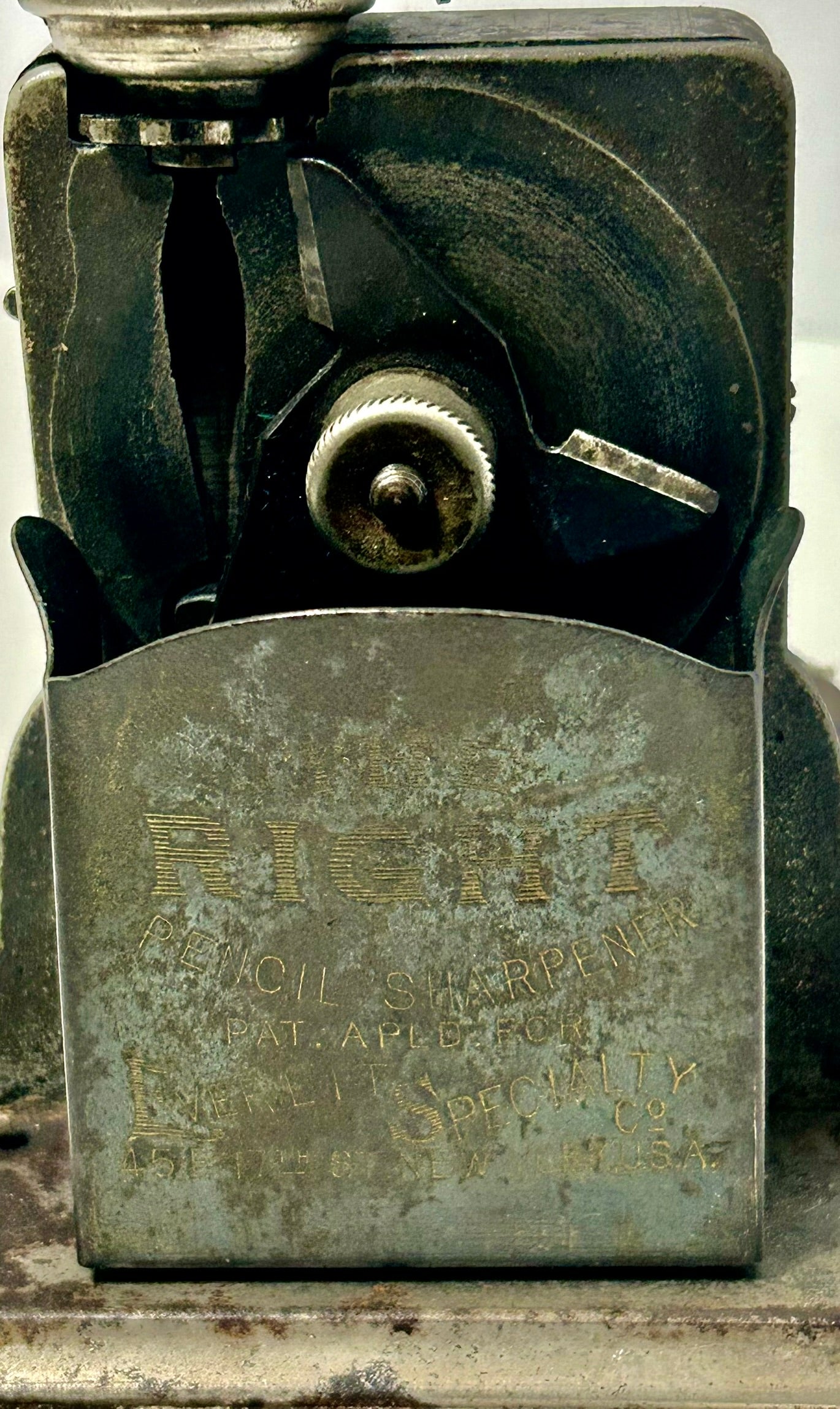 ANTIQUE PENCIL SHARPENER "THE RIGHT"