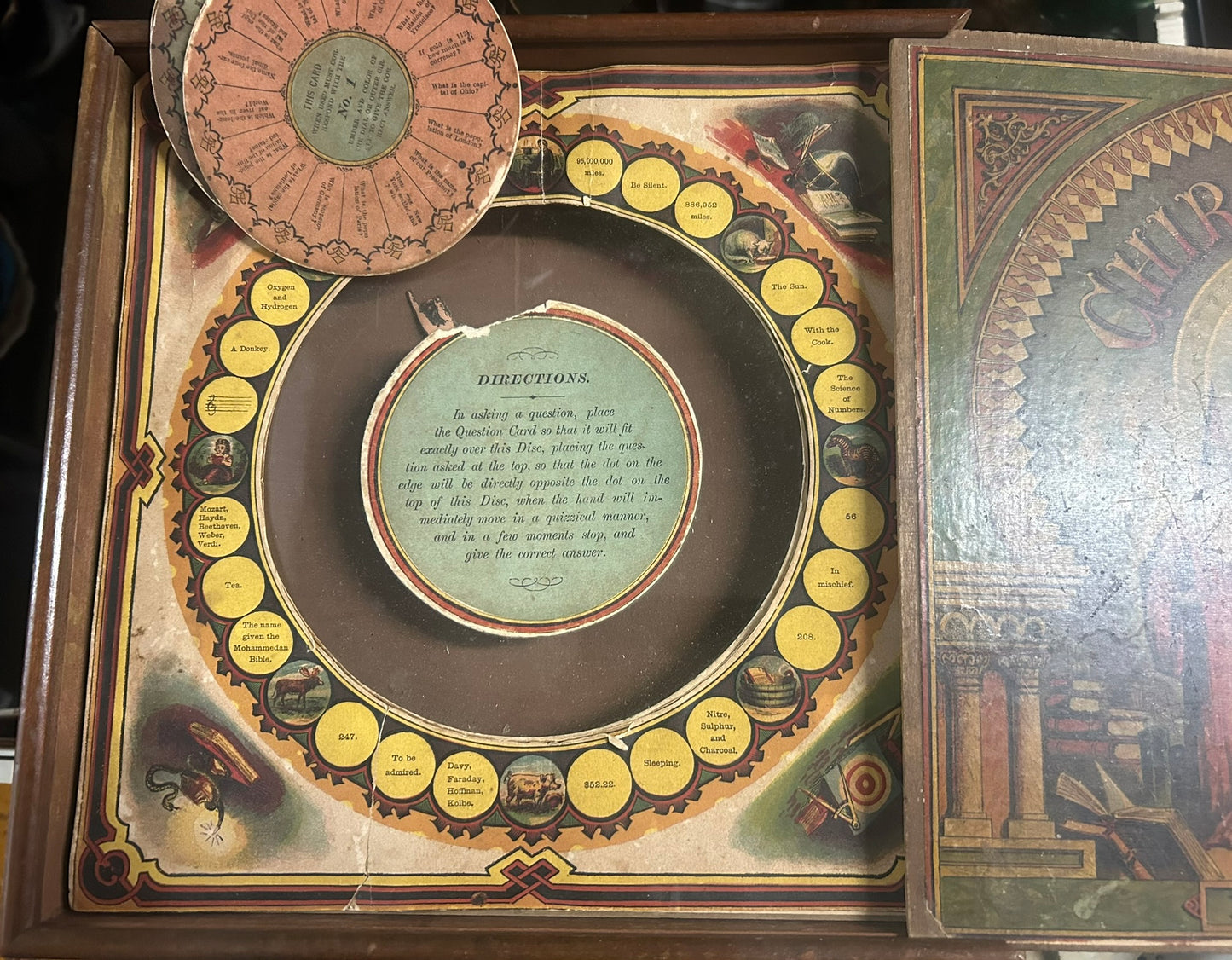 ANTIQUE CHIROMAGICA GAME BY MCLOUGHLIN BROS. CIRCA 1870