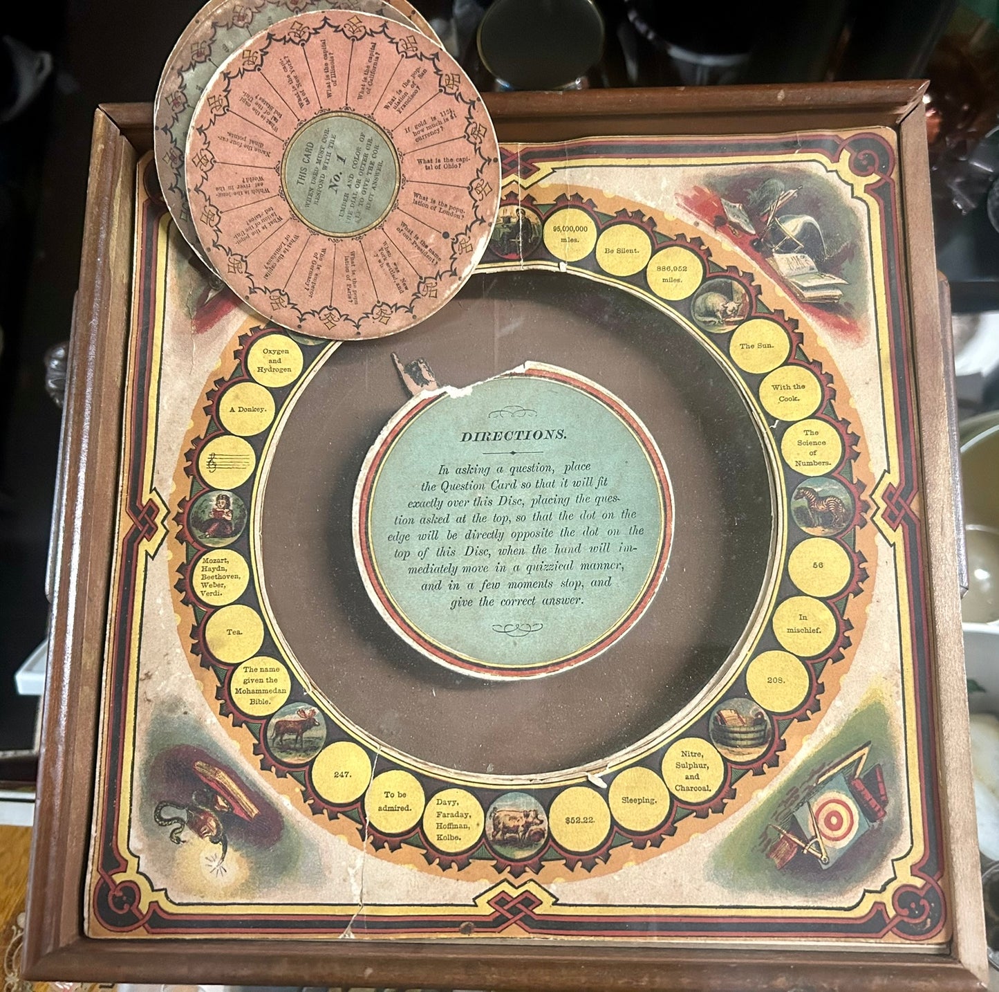 ANTIQUE CHIROMAGICA GAME BY MCLOUGHLIN BROS. CIRCA 1870