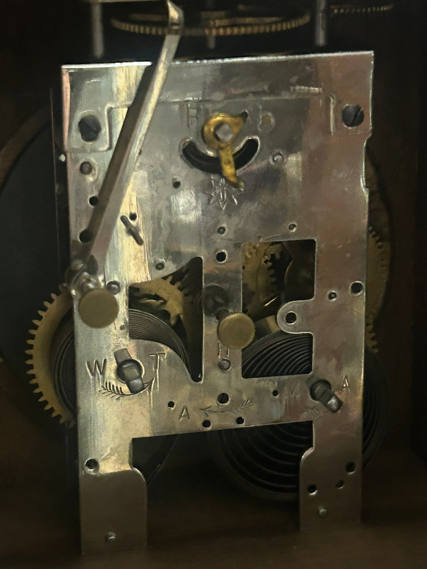 ACROBAT ON TRAPEZE ANIMATED ANTIQUE JUNGHANS CLOCK