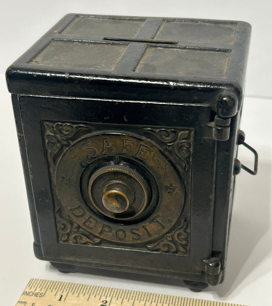 ANTIQUE SAFE DEPOSIT IRON BANK
