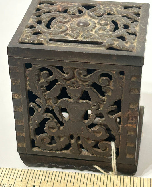 ANTIQUE CAST IRON MONEY BOX  BANK BY KENTON