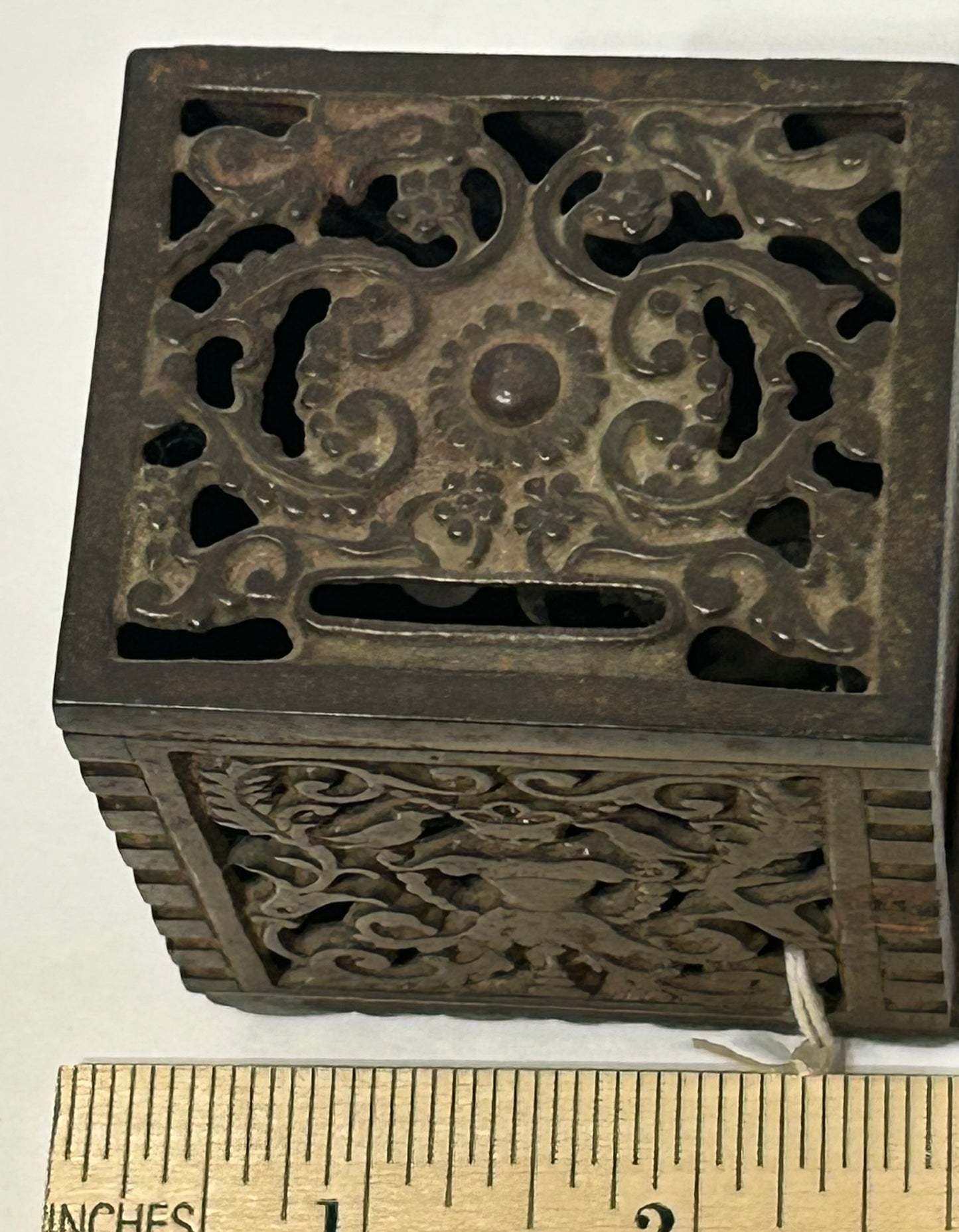 ANTIQUE CAST IRON MONEY BOX BANK BY KENTON