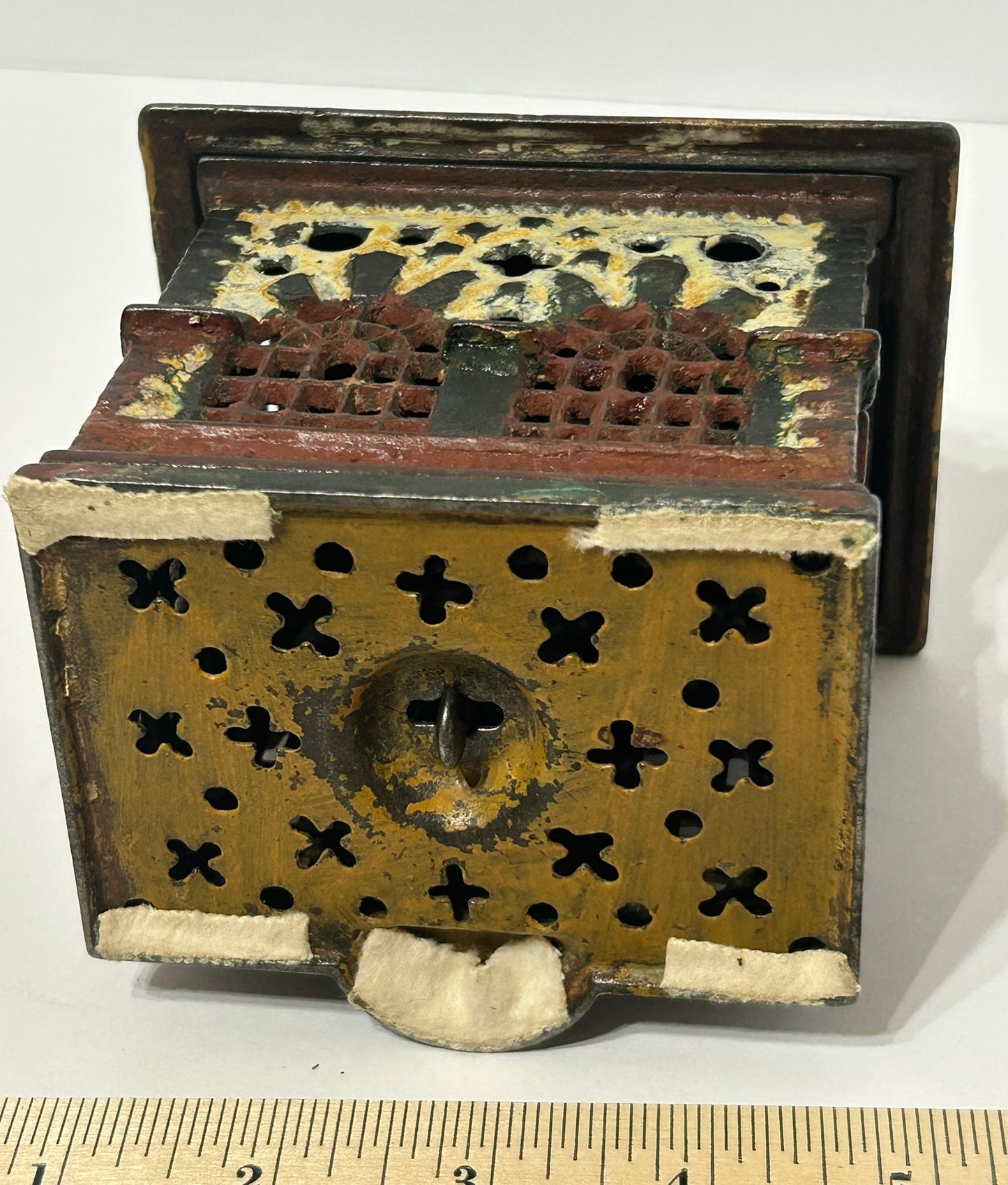 ANTIQUE CAST IRON BANK BUILDING BANK