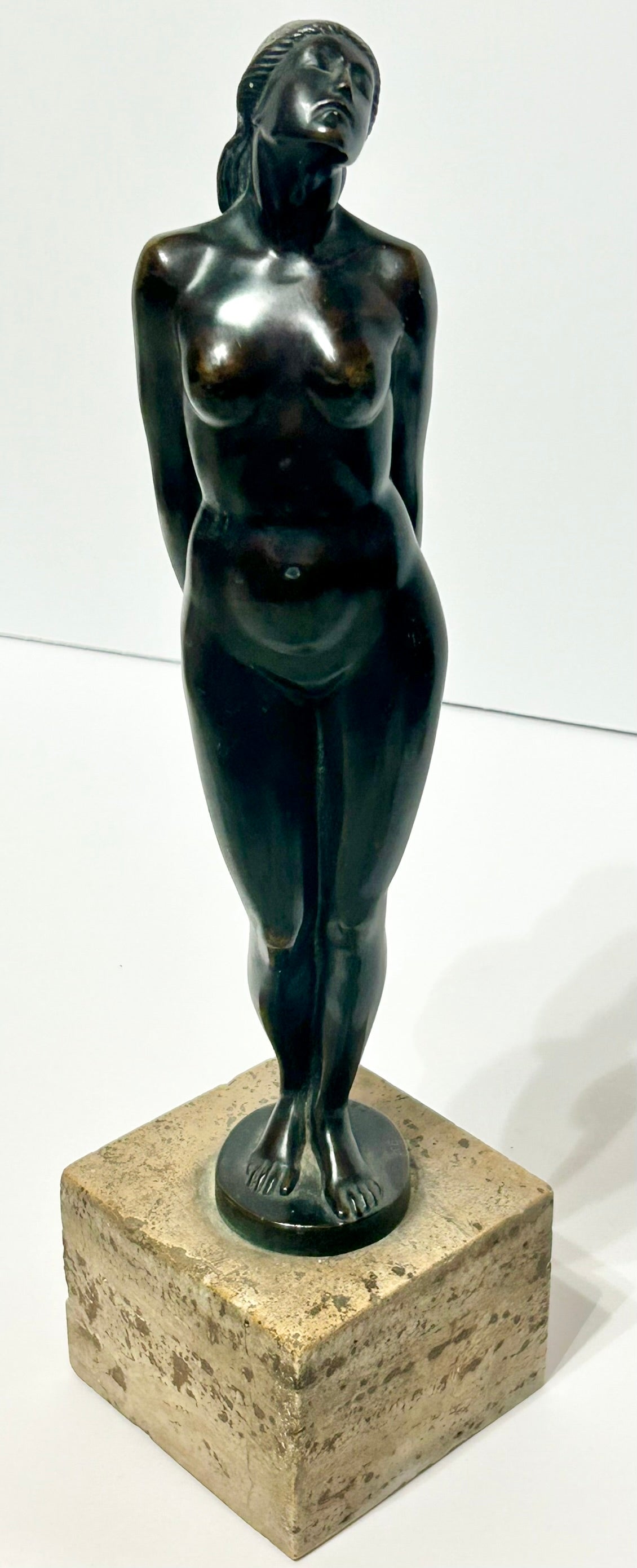 LILLI KERZINGER WERTH 1897-1971 GERMANY BRONZE NUDE STATUE