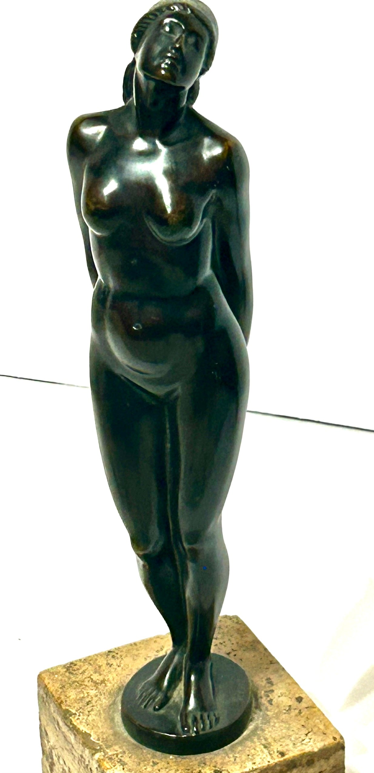 LILLI KERZINGER WERTH 1897-1971 GERMANY BRONZE NUDE STATUE
