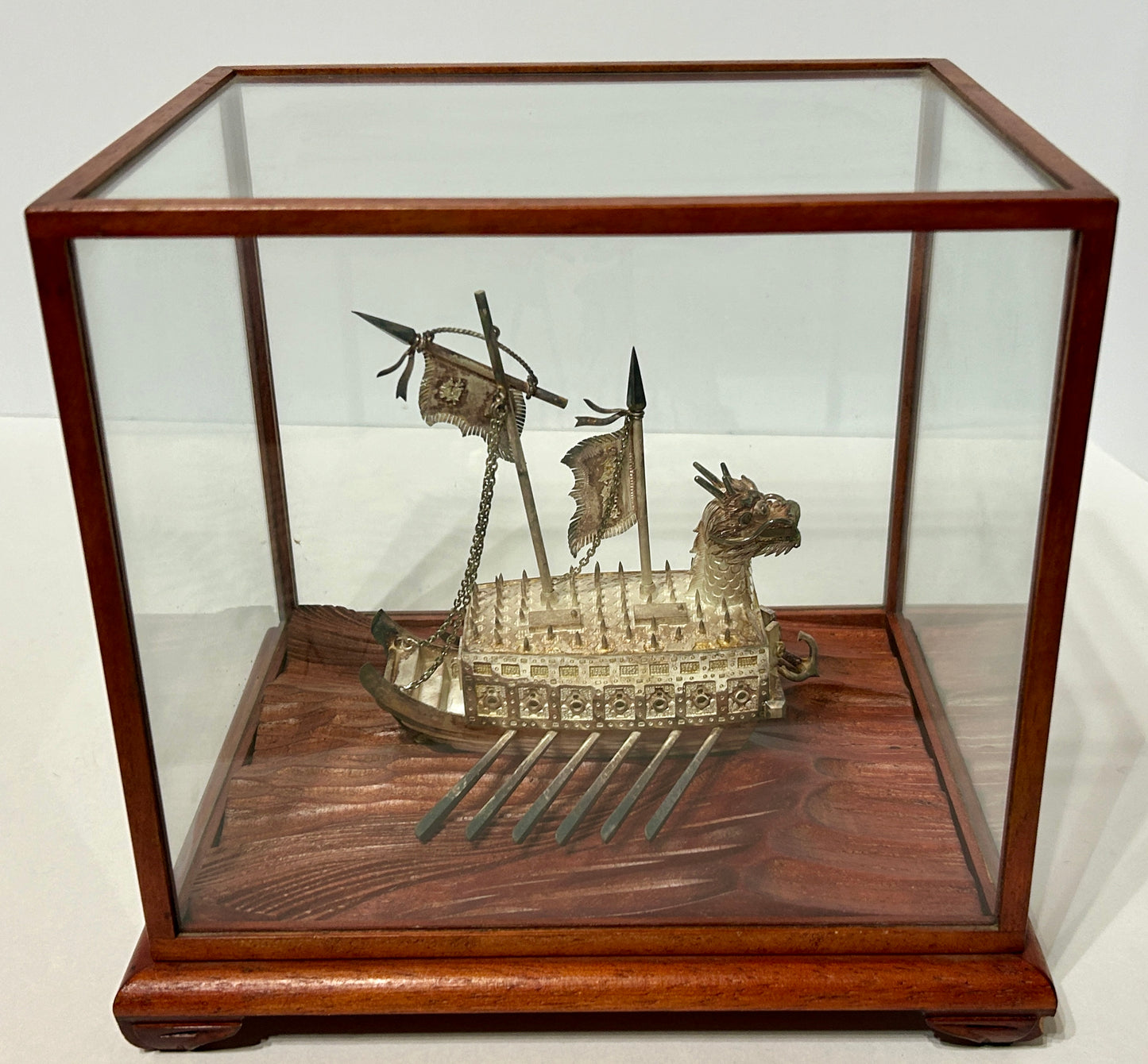JAPANESE MODEL OF WARSHIP MARKED SILVER