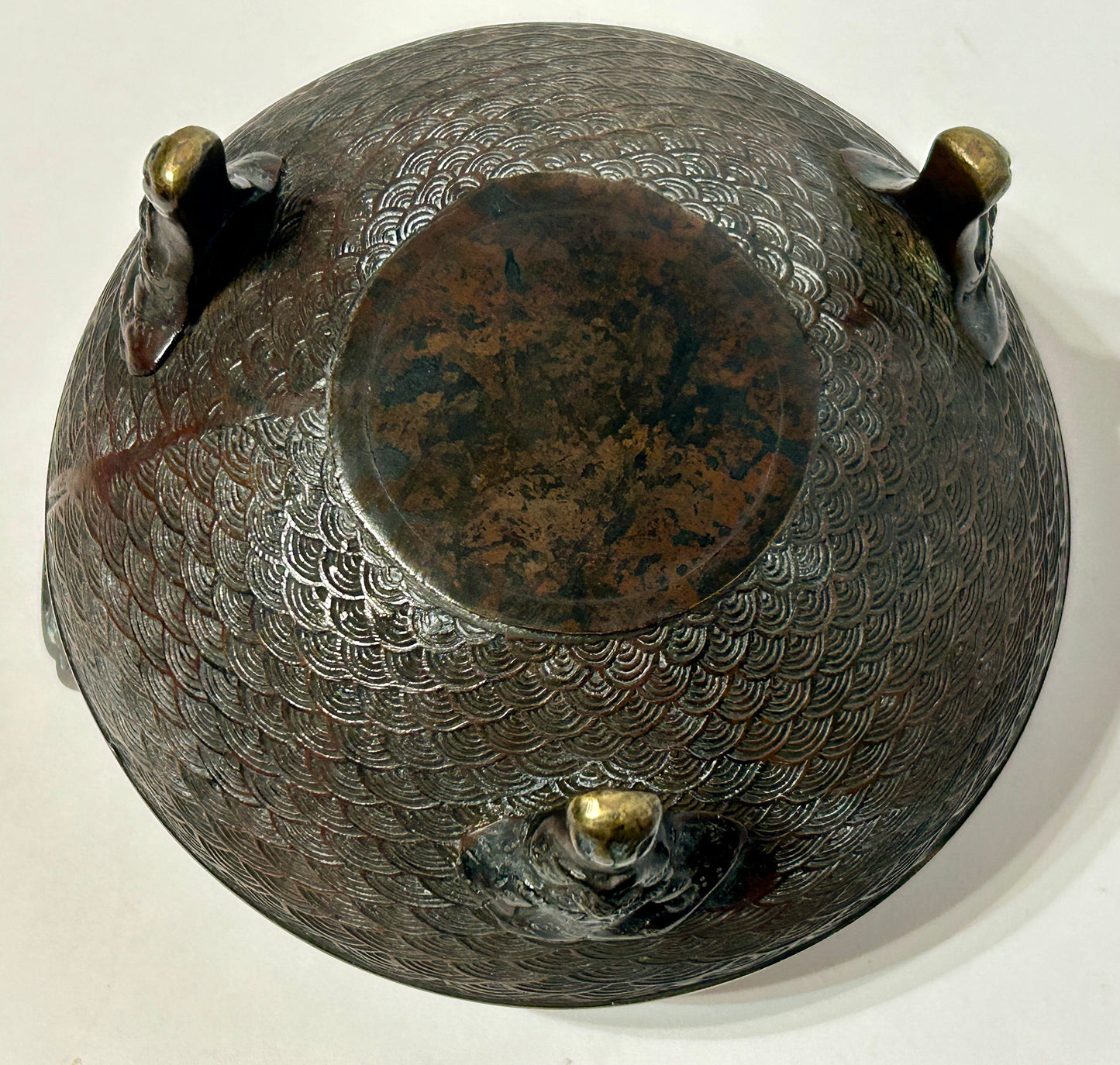 CHAMPLEVE EARLY BRONZE INCENSE BURNER