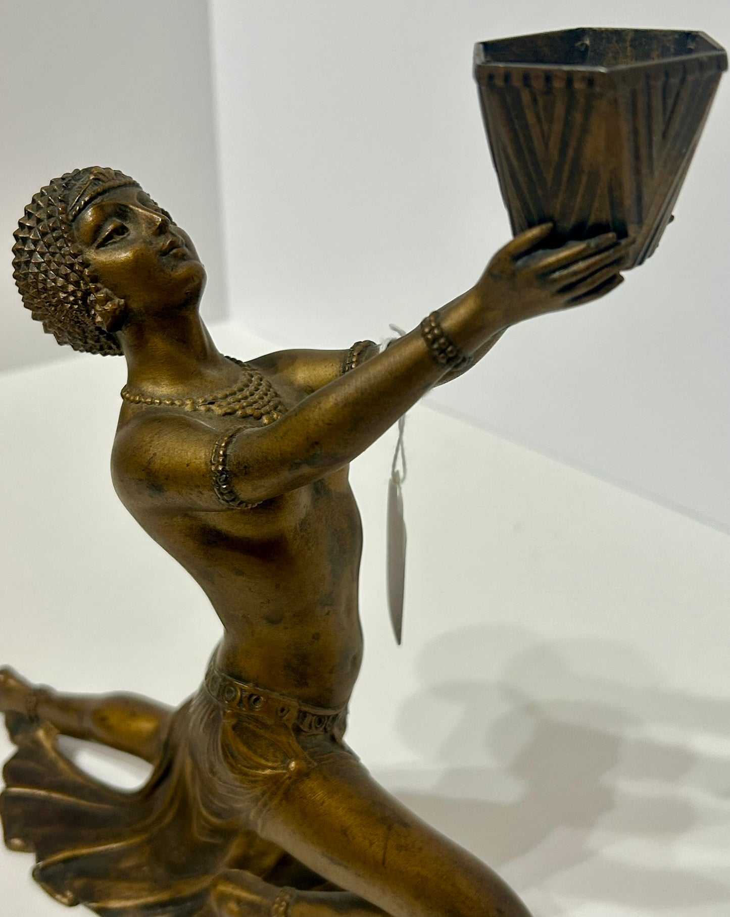 FRENCH DECO VANTINES EGYPTIAN REVIVAL LADY INCENSE BURNER