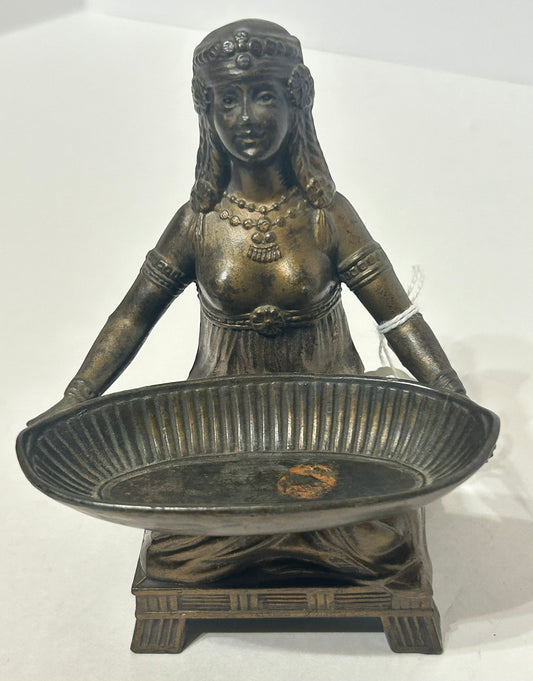 FIGURAL WOMAN FRENCH EGYPTIAN REVIVAL INCENSE BURNER 1930'S