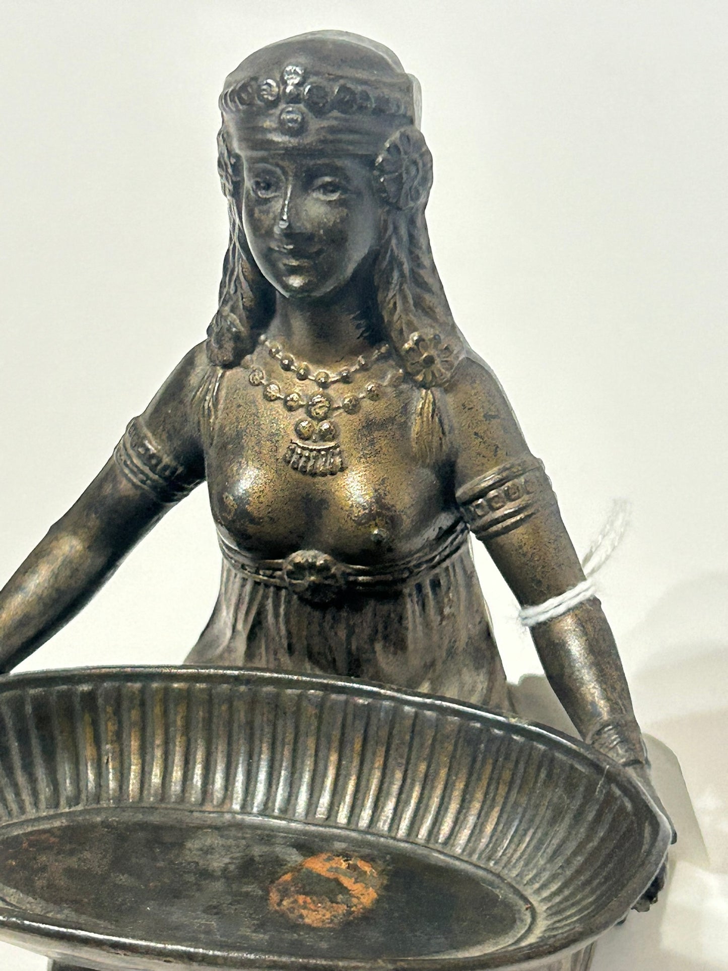 FIGURAL WOMAN FRENCH EGYPTIAN REVIVAL INCENSE BURNER 1930'S