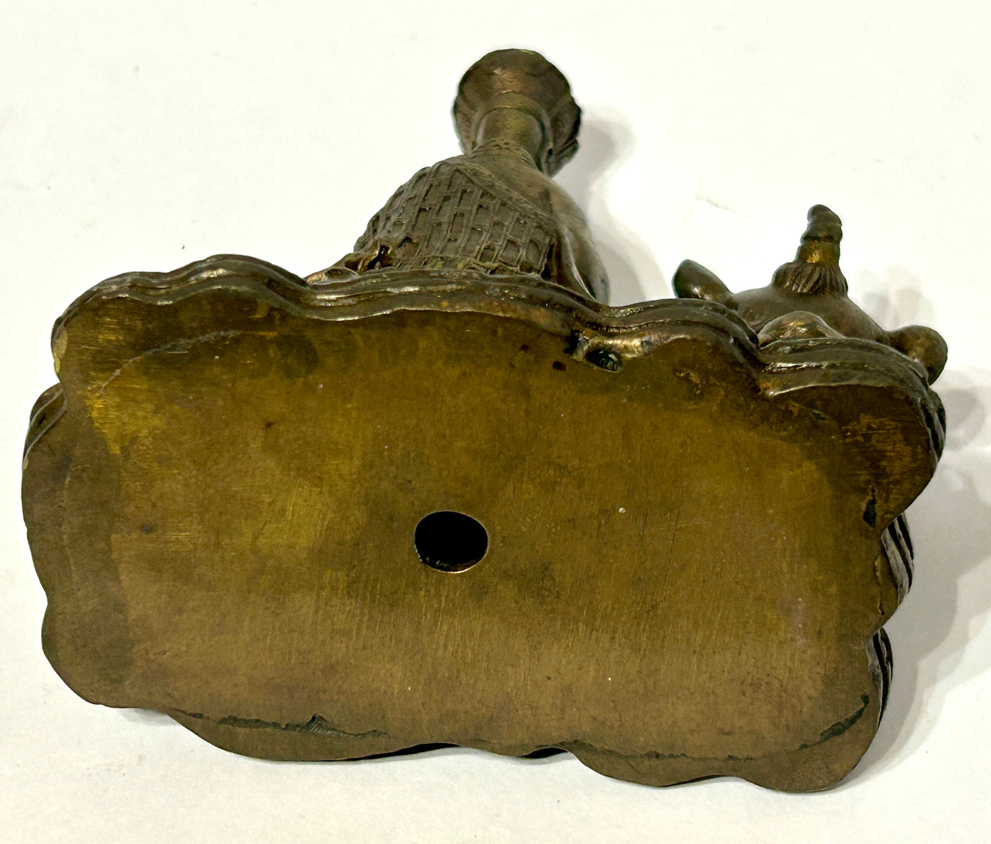 ANTIQUE ASIAN BRONZE MAN ON BEAST