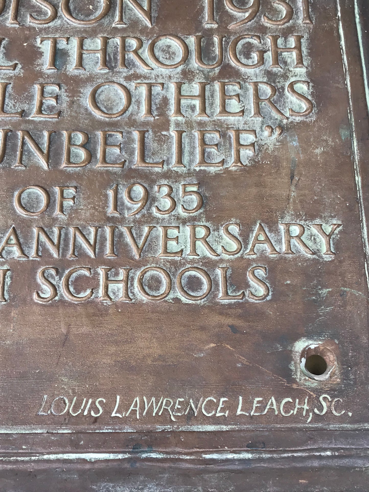 LARGE BRONZE PLAQUES OF EDISON, WASHINGTON, FRANKLIN, AND T. ROOSEVELT