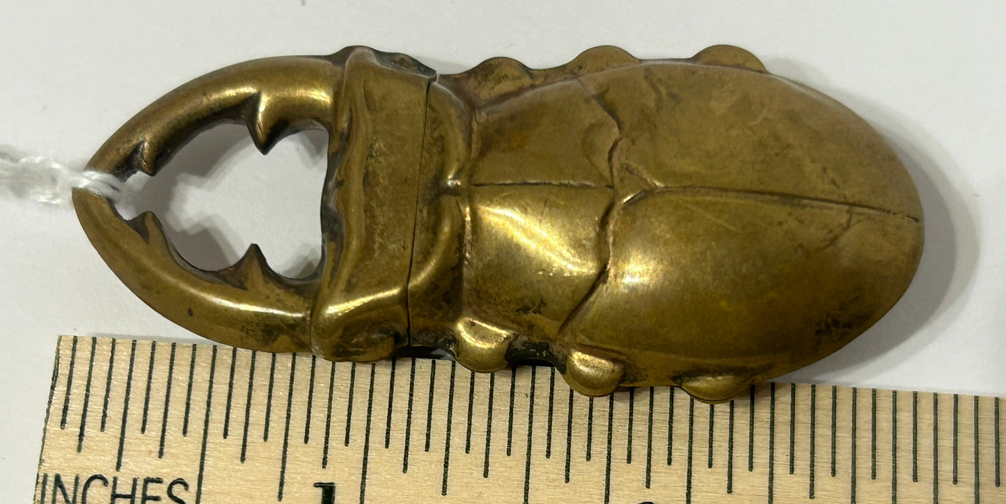 ANTIQUE MATCH HOLDER SCARAB SHAPED