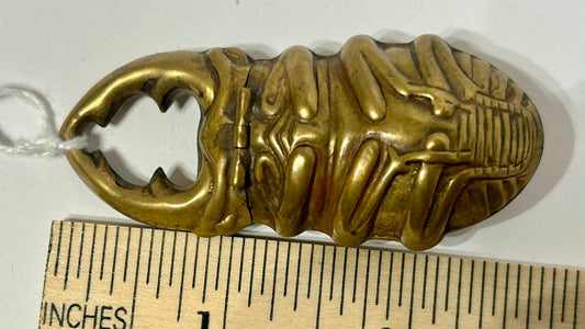ANTIQUE MATCH HOLDER SCARAB SHAPED