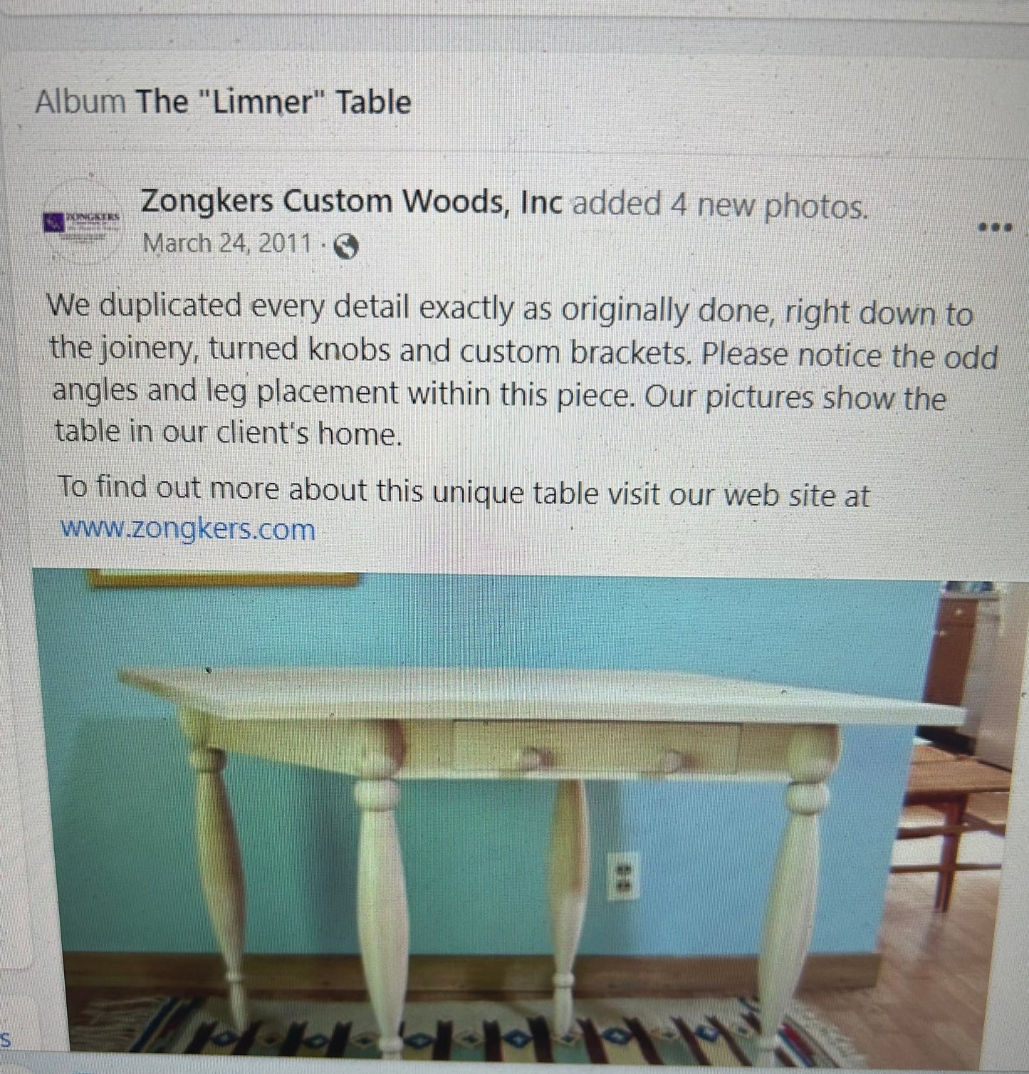 Custom Made Table By Zonkers Custom Woods, Omaha Nebraska